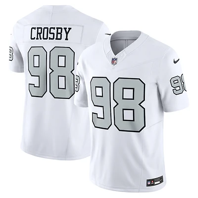Nike Maxx Crosby Blanc Las Vegas Raiders Vapor F.U.S.E. Maillot limité