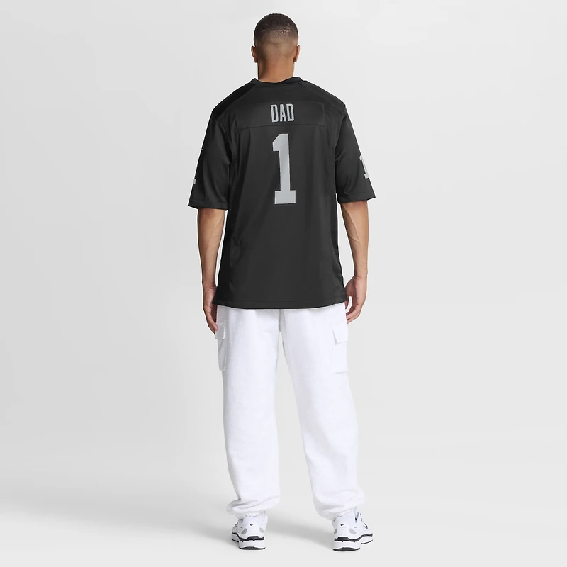 Men's Nike Number 1 Dad Black Las Vegas Raiders Game Jersey