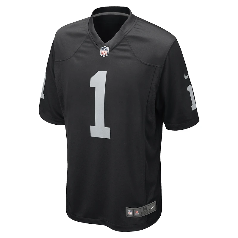 Men's Nike Number 1 Dad Black Las Vegas Raiders Game Jersey