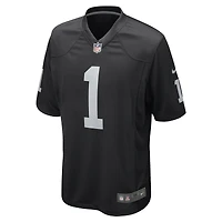 Men's Nike Number 1 Dad Black Las Vegas Raiders Game Jersey