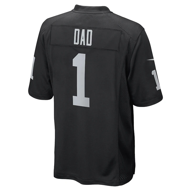 Men's Nike Number 1 Dad Black Las Vegas Raiders Game Jersey