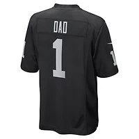 Men's Nike Number 1 Dad Black Las Vegas Raiders Game Jersey