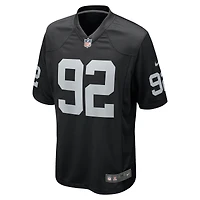 Men's Nike Richard Seymour Black Las Vegas Raiders Retired Player Game Jersey