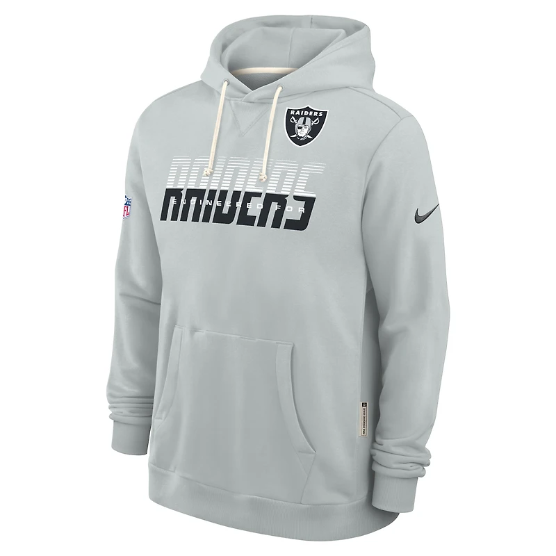 Men's Nike Silver Las Vegas Raiders Sideline Standard Issue Dri-FIT Hoodie