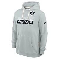 Men's Nike Silver Las Vegas Raiders Sideline Standard Issue Dri-FIT Hoodie