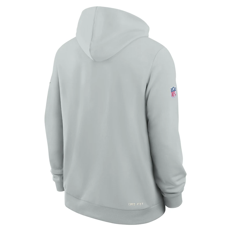 Men's Nike Silver Las Vegas Raiders Sideline Standard Issue Dri-FIT Hoodie