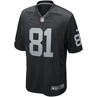 Maillot de joueur retraité Nike Tim Brown pour homme, noir, Las Vegas Raiders Game