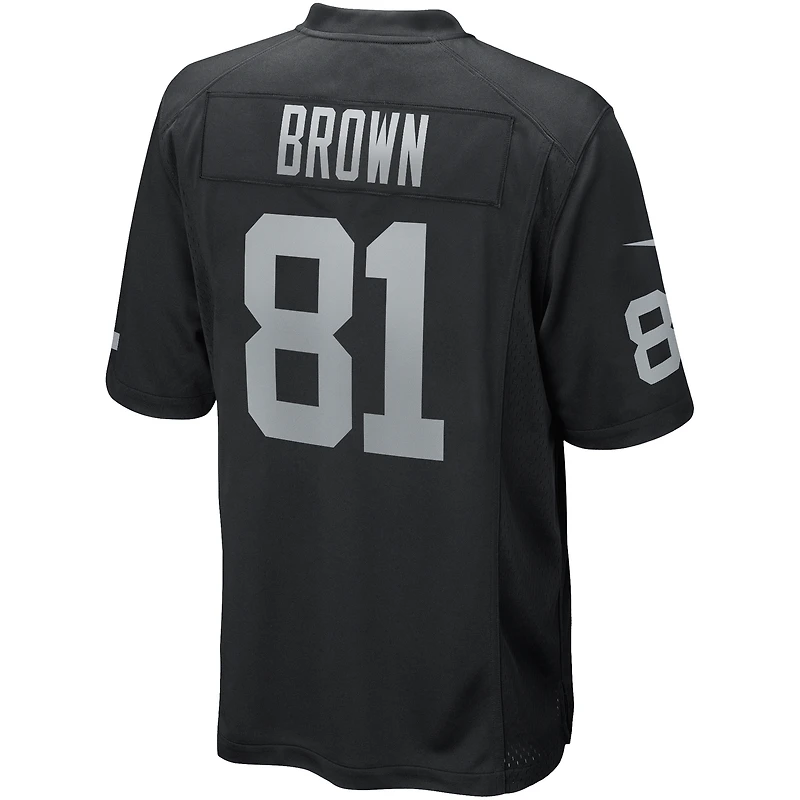 Maillot de joueur retraité Nike Tim Brown pour homme, noir, Las Vegas Raiders Game
