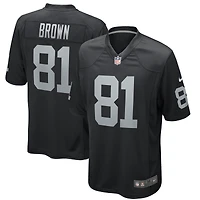 Maillot de joueur retraité Nike Tim Brown pour homme, noir, Las Vegas Raiders Game
