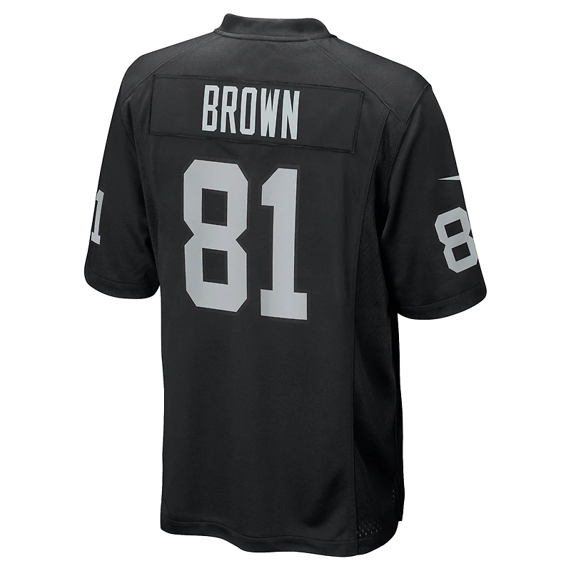 Maillot de joueur retraité Nike Tim Brown pour homme, noir, Las Vegas Raiders Game
