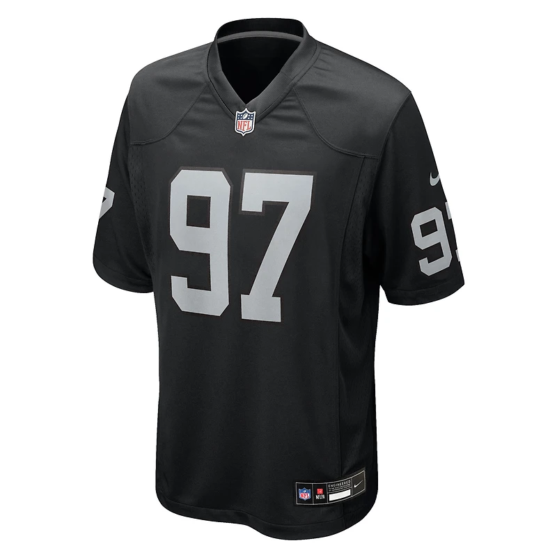 Men's Nike Tonka Hemingway  Black Las Vegas Raiders Team Game Jersey