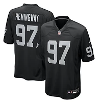Men's Nike Tonka Hemingway  Black Las Vegas Raiders Team Game Jersey
