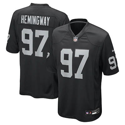 Men's Nike Tonka Hemingway Black Las Vegas Raiders Team Game Jersey