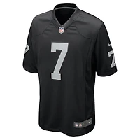 Maillot de match Nike Tre'von Moehrig pour homme, noir, des Las Vegas Raiders