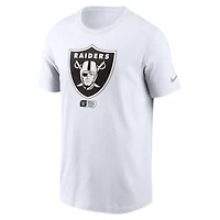 T-shirt essentiel Nike blanc Las Vegas Raiders délavé pour homme