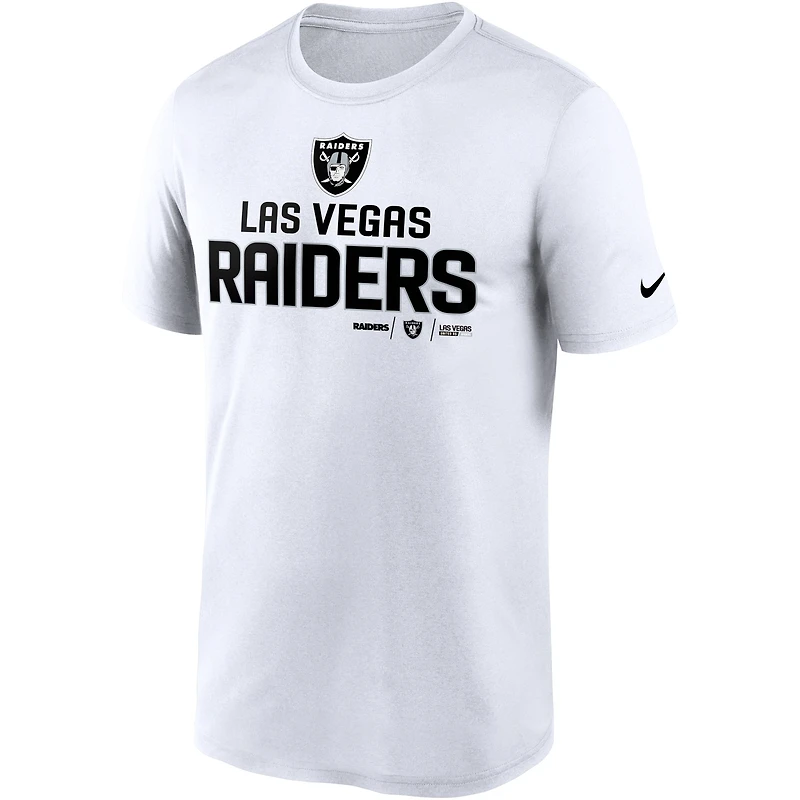 Men's Nike White Las Vegas Raiders Legend Community Performance T-Shirt