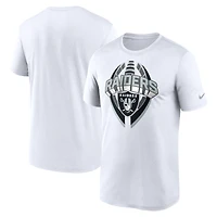 T-shirt Nike blanc Las Vegas Raiders Legend Icon Performance pour homme