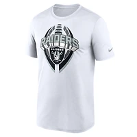 T-shirt Nike blanc Las Vegas Raiders Legend Icon Performance pour homme