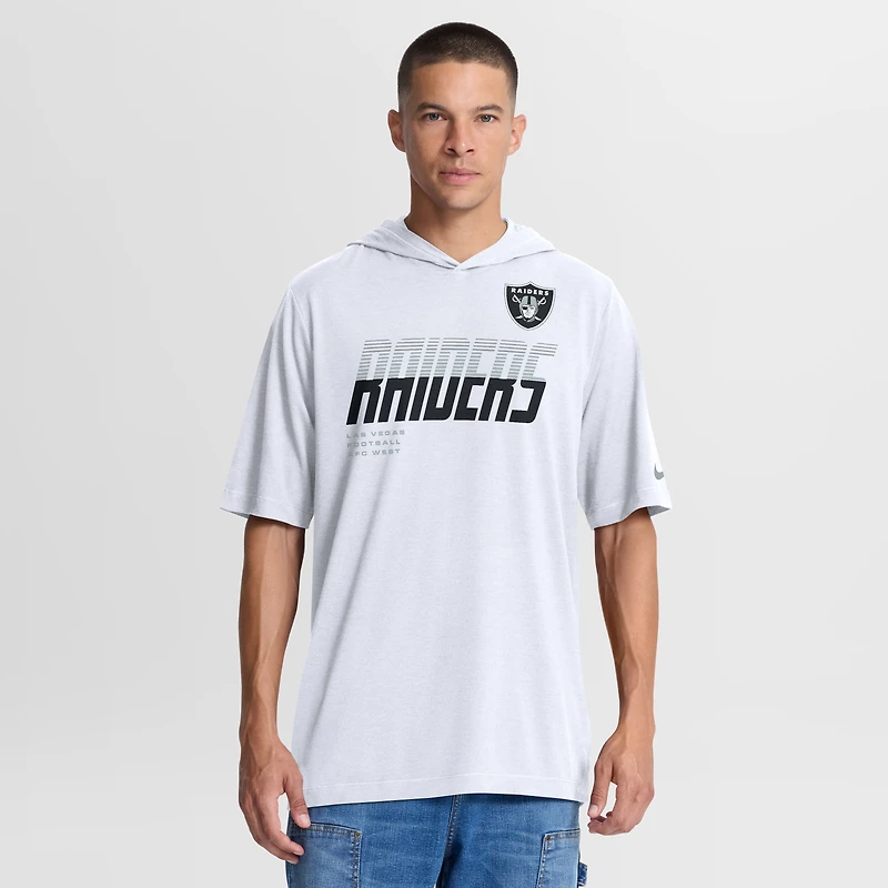 T-shirt à capuche Nike blanc Las Vegas Raiders pour homme