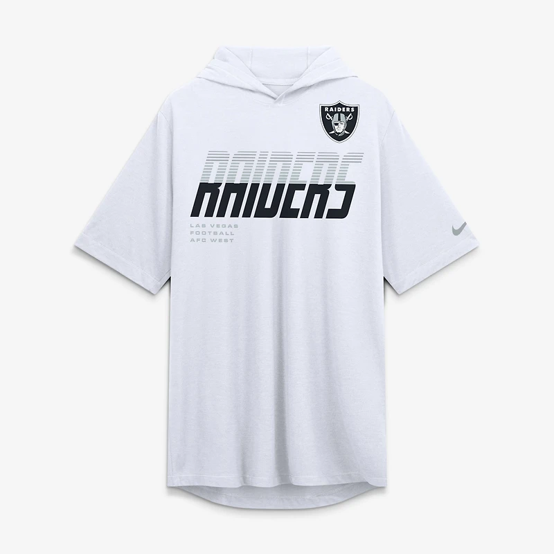 T-shirt à capuche Nike blanc Las Vegas Raiders pour homme