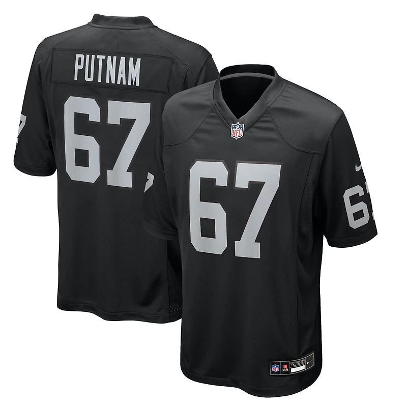 Men's Nike Will Putnam  Black Las Vegas Raiders Team Game Jersey