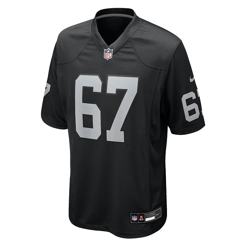 Men's Nike Will Putnam  Black Las Vegas Raiders Team Game Jersey