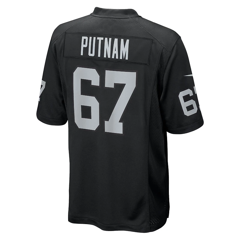 Men's Nike Will Putnam  Black Las Vegas Raiders Team Game Jersey