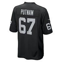 Men's Nike Will Putnam  Black Las Vegas Raiders Team Game Jersey