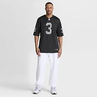 Maillot Nike Zamir pour homme, blanc et noir, équipe des Las Vegas Raiders