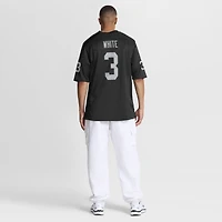 Maillot Nike Zamir pour homme, blanc et noir, équipe des Las Vegas Raiders