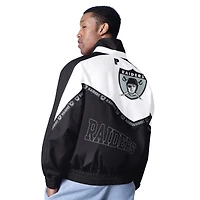 Men's Pro Player White/Black Las Vegas Raiders Tape II Lightweight Full-Zip Jacket