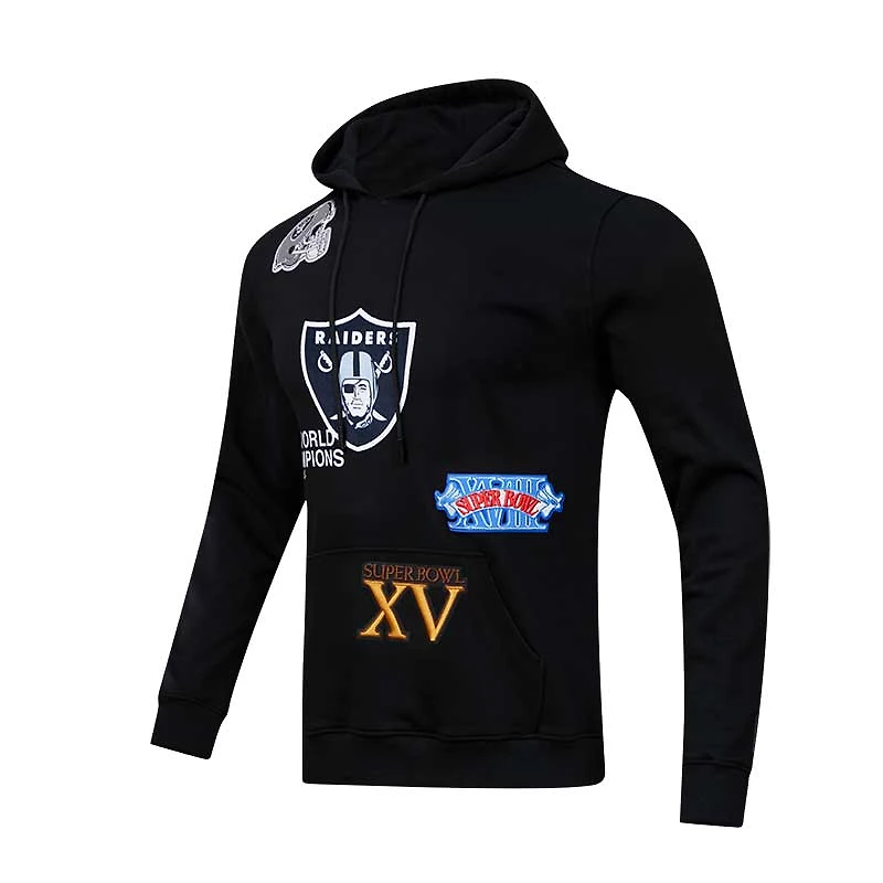 Men's Pro Standard Black Las Vegas Raiders 3x Super Bowl Champions Pullover Hoodie