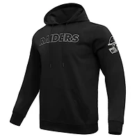 Sweat à capuche classique en chenille Pro Standard pour homme, noir, Las Vegas Raiders