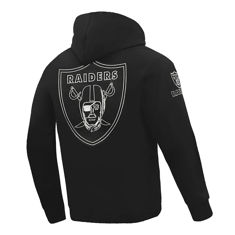 Sweat à capuche classique en chenille Pro Standard pour homme, noir, Las Vegas Raiders