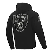Sweat à capuche classique en chenille Pro Standard pour homme, noir, Las Vegas Raiders