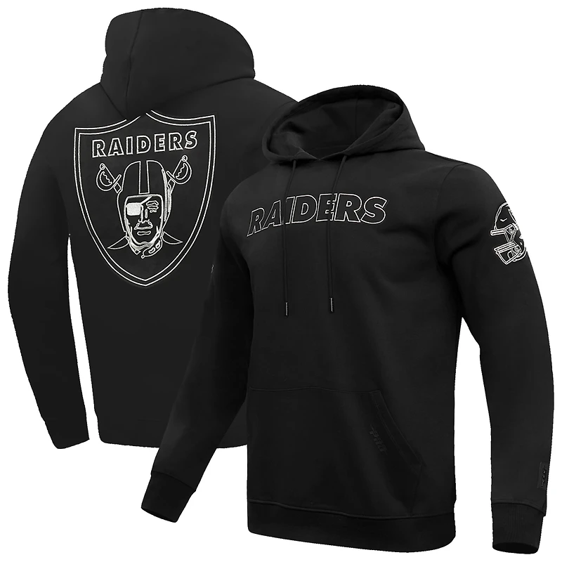 Sweat à capuche classique en chenille Pro Standard pour homme, noir, Las Vegas Raiders
