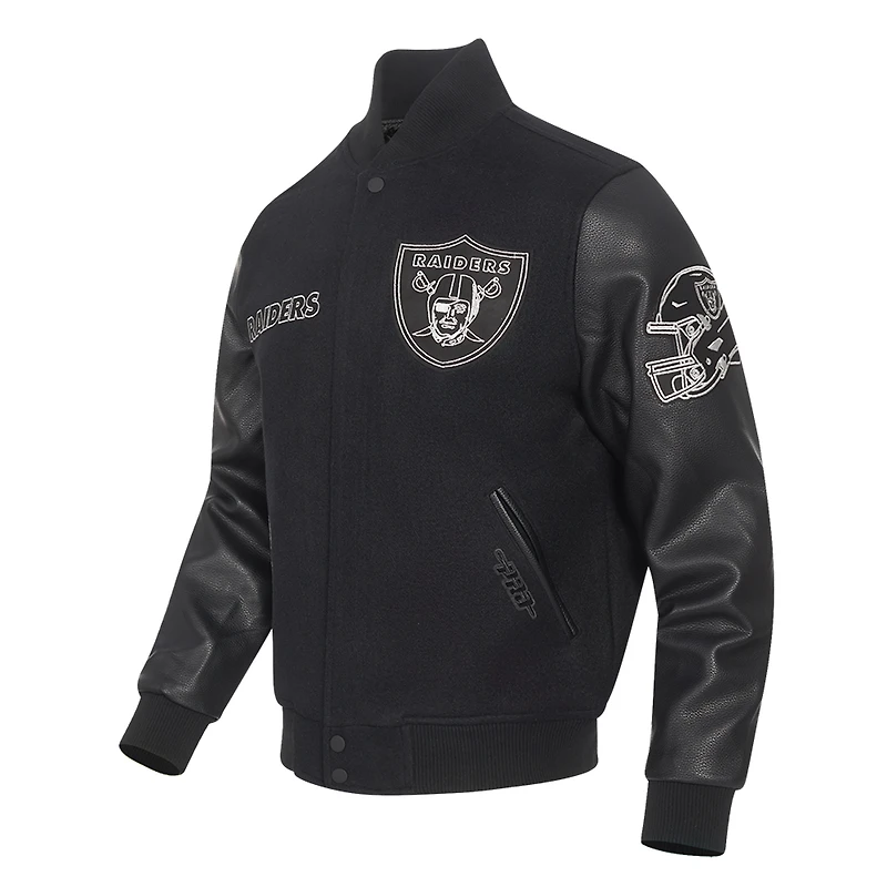 Men's Pro Standard Black Las Vegas Raiders Full-Zip Varsity Jacket