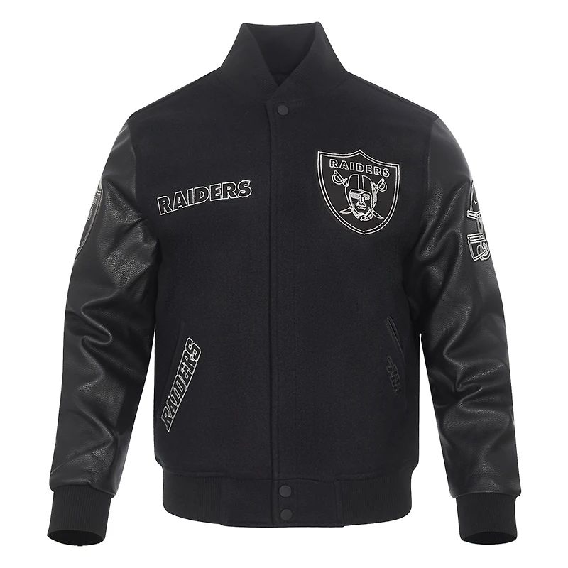 Men's Pro Standard Black Las Vegas Raiders Full-Zip Varsity Jacket
