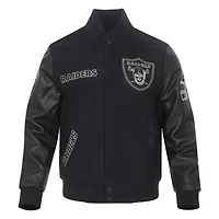 Men's Pro Standard Black Las Vegas Raiders Full-Zip Varsity Jacket