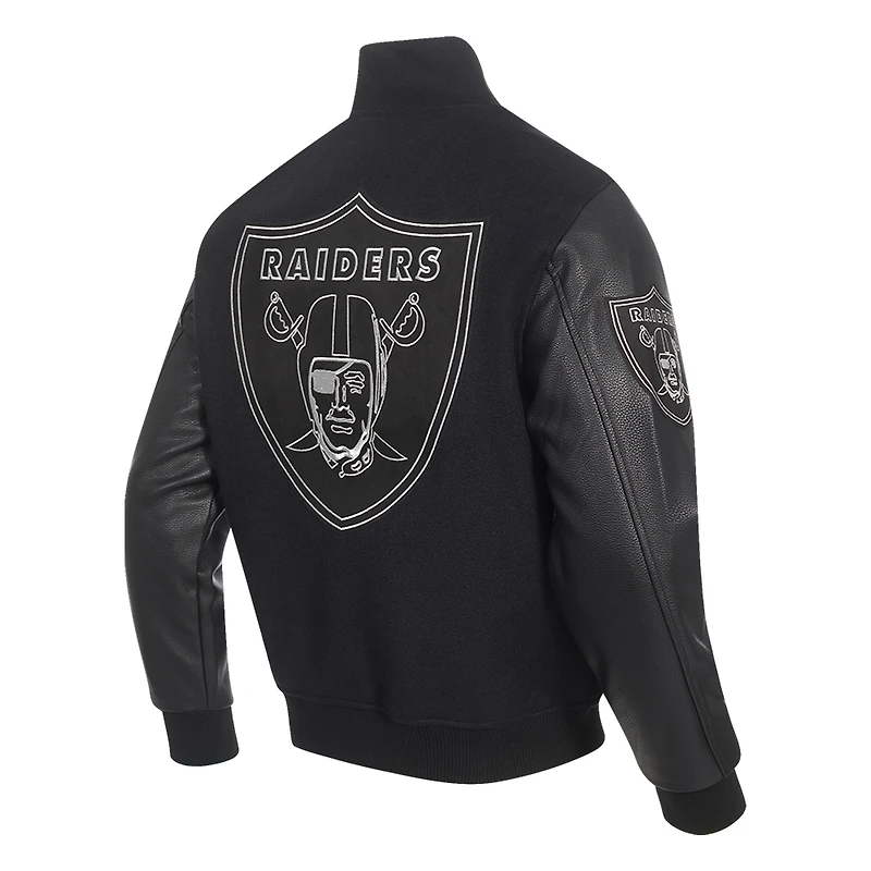 Men's Pro Standard Black Las Vegas Raiders Full-Zip Varsity Jacket