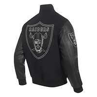 Men's Pro Standard Black Las Vegas Raiders Full-Zip Varsity Jacket
