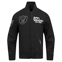 Men's Pro Standard Black Las Vegas Raiders Paint The City Twill Full-Zip Jacket
