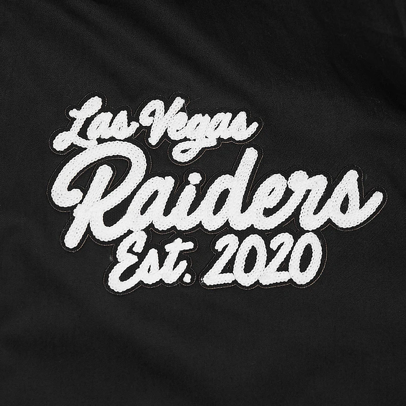 Men's Pro Standard Black Las Vegas Raiders Paint The City Twill Full-Zip Jacket