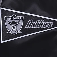 Men's Pro Standard Black Las Vegas Raiders Sublimated Satin Full-Snap Jacket