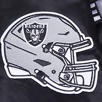 Veste Pro Standard noire à boutons-pression en satin sublimé pour homme des Las Vegas Raiders
