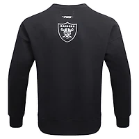 Men's Pro Standard Black Las Vegas Raiders Turn It Up Drop Shoulder Pullover Sweatshirt