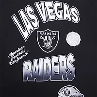 Men's Pro Standard Black Las Vegas Raiders Turn It Up Drop Shoulder Pullover Sweatshirt