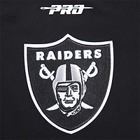Men's Pro Standard Black Las Vegas Raiders Turn It Up Drop Shoulder Pullover Sweatshirt