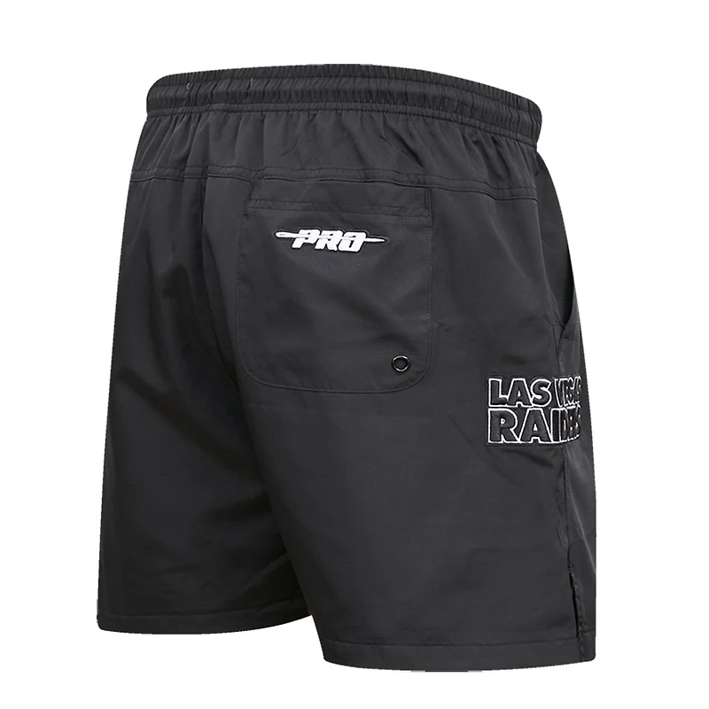 Short tissé Pro Standard noir Las Vegas Raiders pour hommes