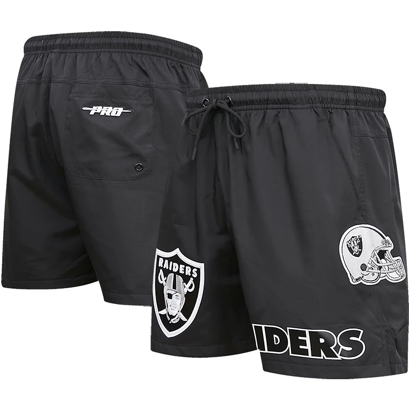 Short tissé Pro Standard noir Las Vegas Raiders pour hommes
